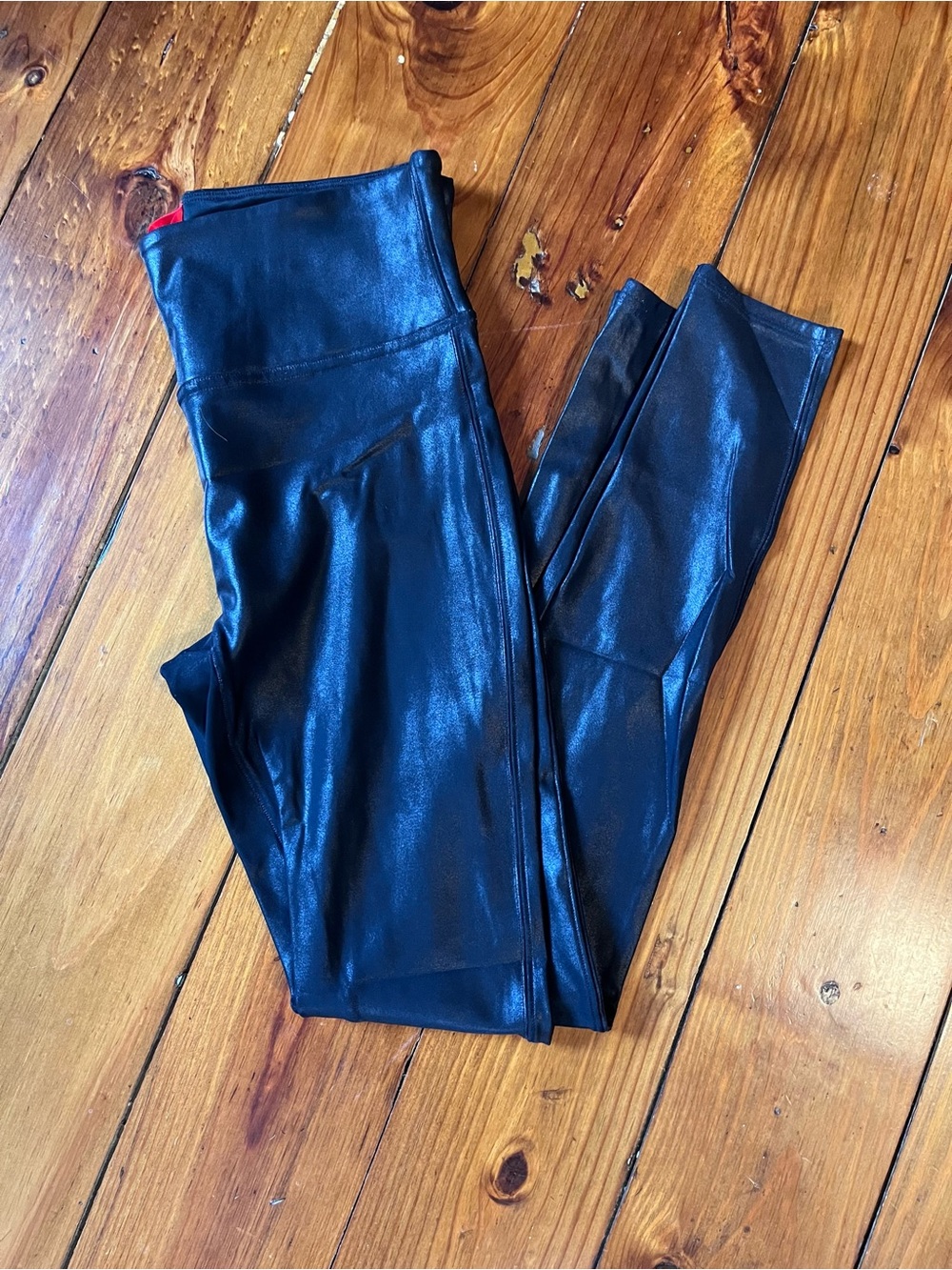SPANX Black Faux Leather Jeggings